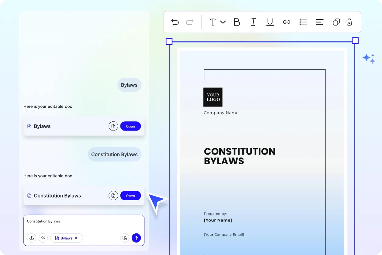 Free AI Bylaws Generator, Free Bylaws Maker Online